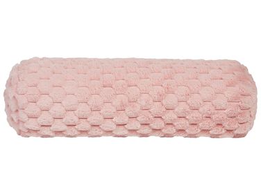 Sierkussen LINDEN Nepbont 22 x 60 cm Roze effen