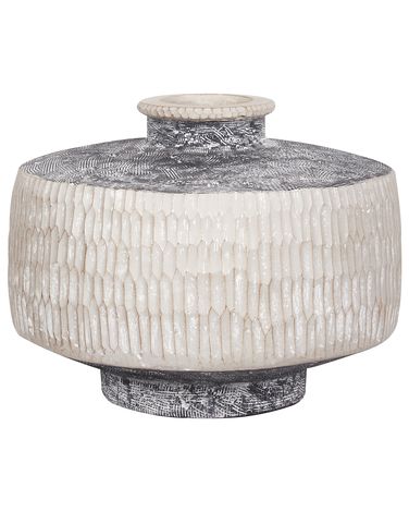Vase à fleurs DEKSATI Céramique 32 cm Beige