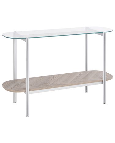 Sidetable LOVELL Veiligheidsglas Zilver
