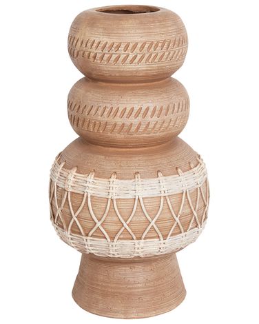 Vase à fleurs ALMIROS Céramique 51 cm Marron clair