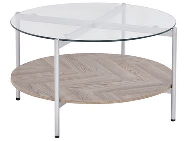 Table basse LOVELL Verre de sécurité Argenté