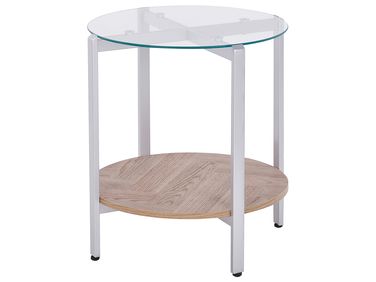 Table d'appoint LOVELL Verre de sécurité Argenté