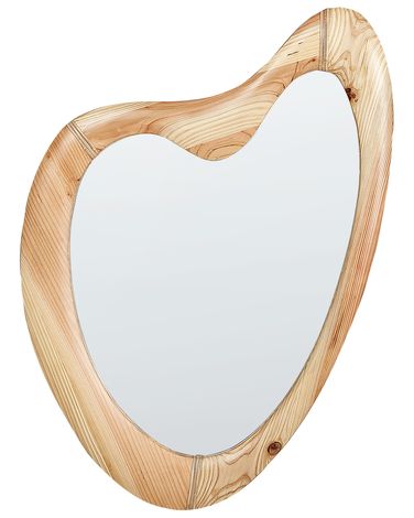 Wandspiegel NEURE 90 cm 77 cm Dennenhout Natuurlijk