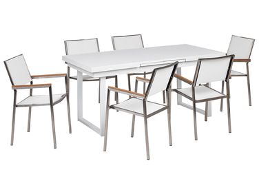Tuinset 6-zits VALCANETTO/GROSSETO Metaal Wit