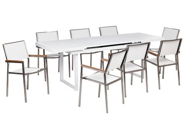 Tuinset 8-zits VALCANETTO/GROSSETO Metaal Wit