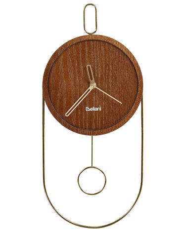 Wall Clock SIERRE 20 cm Dark Brown