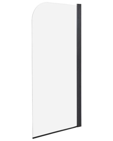 Shower Bath Screen LAPAN 1400 x 700 mm Black