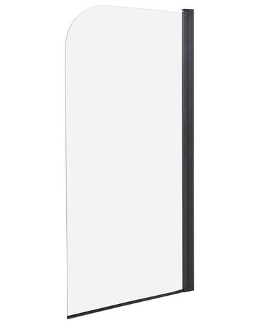 Shower Bath Screen LAPAN 1400 x 800 mm Black