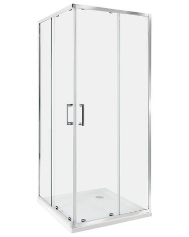 Shower Enclosure TELA 800 x 800 x 1850 mm Silver