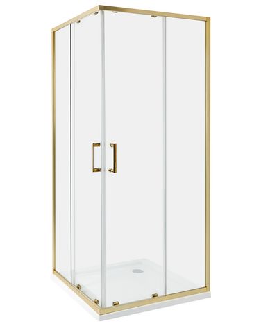 Shower Enclosure TELA 800 x 800 x 1850 mm Gold