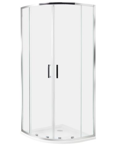 Shower Enclosure JUKATAN 800 x 800 x 1850 mm Silver