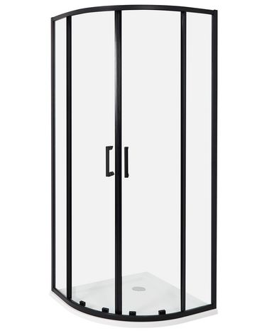 Shower Enclosure JUKATAN 800 x 800 x 1850 mm Black