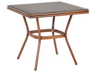 Tuin eettafel CASPRI II 80 cm 80 cm Glas Grijs