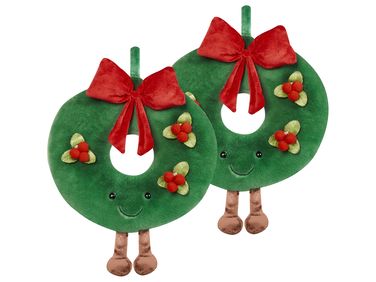 Set van 2 sierkussens BONBON 45 x 45 cm Groen