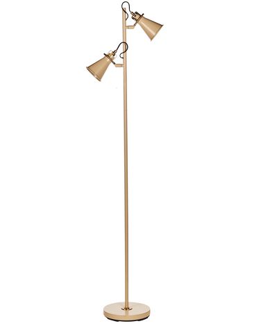 Staande lamp MOYOLA verstelbaar Metaal Beige