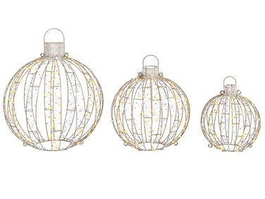 Outdoor Decoration LED GAROUR Bauble 65/50/40 cm Gold
