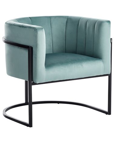 Armchair LARVIK II Velvet Mint Green