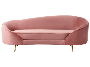Sofa 2 Seater SAVAR Velvet Pink