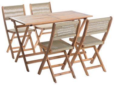 Tuinset 4-zits PROSSEDI Acaciahout Beige
