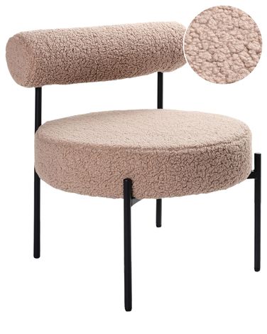 Fauteuil ALPHA Bouclé Taupe