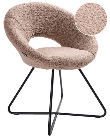 Eetkamerstoel RACHEL Bouclé Taupe