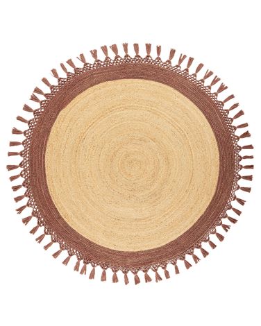 Vloerkleed MARTS Bruin ø 140 cm Jute