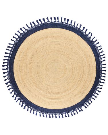 Tapis MARTS Bleu foncé ø 200 cm Jute