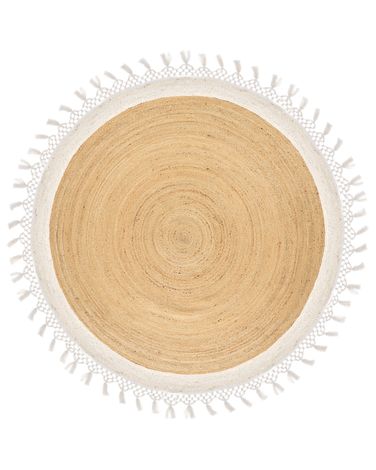 Tapis MARTS Blanc ø 200 cm Jute