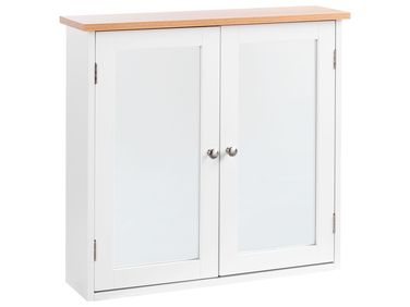 Badkamer wandkast met spiegel ALAMOS 65 cm 60 cm Wit