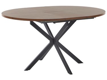 Table de salle à manger extensible FRIONA Marron foncé 110/140 cm 110 cm