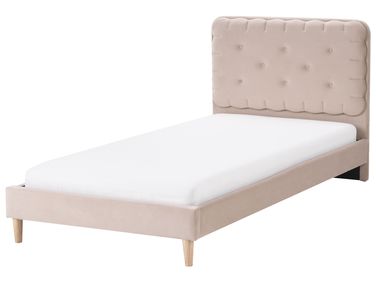 Bed Velvet CORSAINT 90 x 200 cm (EU Single) Beige
