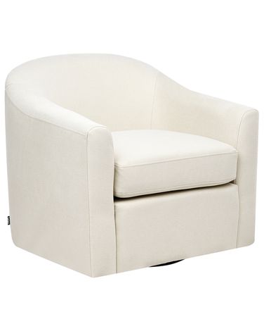Swivel Armchair MAGNOR Fabric Light Beige