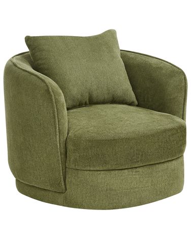Swivel Armchair ANDALEN Fabric Green