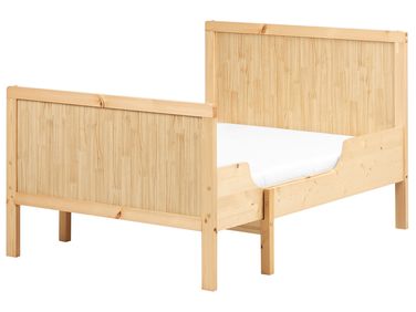Extendable Kids Bed Pine Wood MONTIGNY 90 x 200 cm (EU Single) Light Brown
