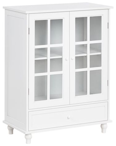 Dressoir met glazen deuren CARLET 71 cm Wit
