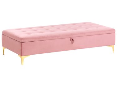 Storage Ottoman ABERDEEN Velvet Pink