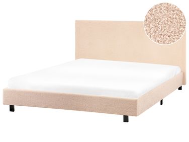 Waterbed Bouclé ALBI 140 x 200 cm Beige