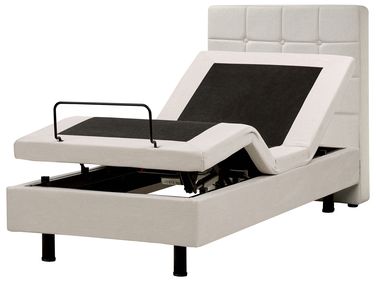 Verstelbaar bed Stof DUKE 80 x 200 cm Lichtbeige