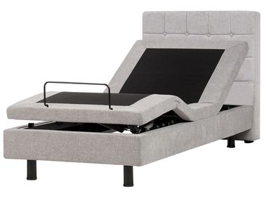Verstelbaar bed Stof DUKE 90 x 200 cm Lichtgrijs