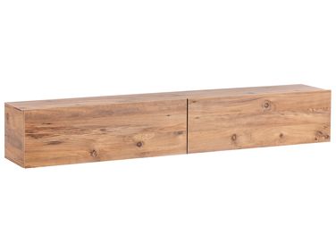 Wall Mounted TV Stand GLADSTONE Brown