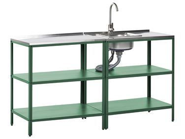 Tuin keukenset 2-delig met spoelbak VILAMA Groen