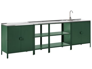 Tuin keukenset 4-delig met spoelbak VILAMA Metaal Groen