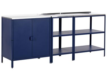 Tuin keukenset 3-delig VILAMA Metaal Blauw