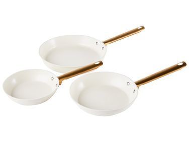 Set van 3 koekenpannen ELITE PRO Gebroken wit