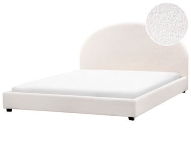 Waterbed Bouclé VAUCLUSE 180 x 200 cm Gebroken wit