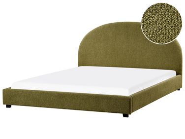 Waterbed Bouclé VAUCLUSE 180 x 200 cm Olijfgroen