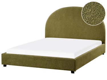 Waterbed Bouclé VAUCLUSE 140 x 200 cm Olijfgroen