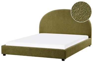 Waterbed Bouclé VAUCLUSE 160 x 200 cm Olijfgroen