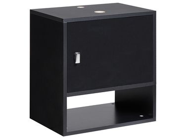 Wandgemonteerde wastafelkast LIMERIA 45 cm Zwart