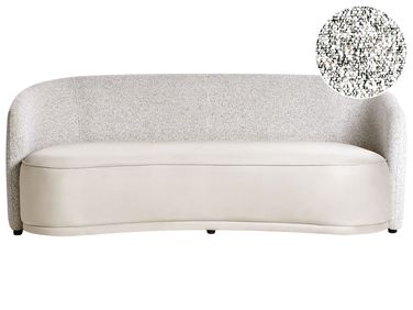 Bank 3-zits ROSET Stof Lichtbeige